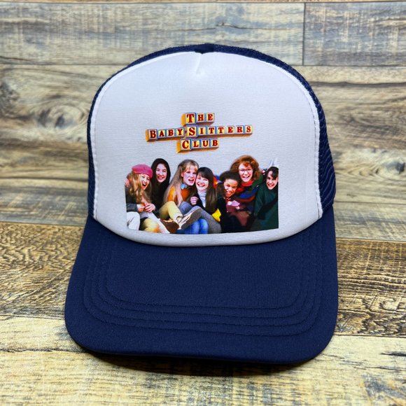 The Babysitters Club Mens Trucker Hat Blue Snapback Scholastic Books 80s Cap - Picture 2 of 8
